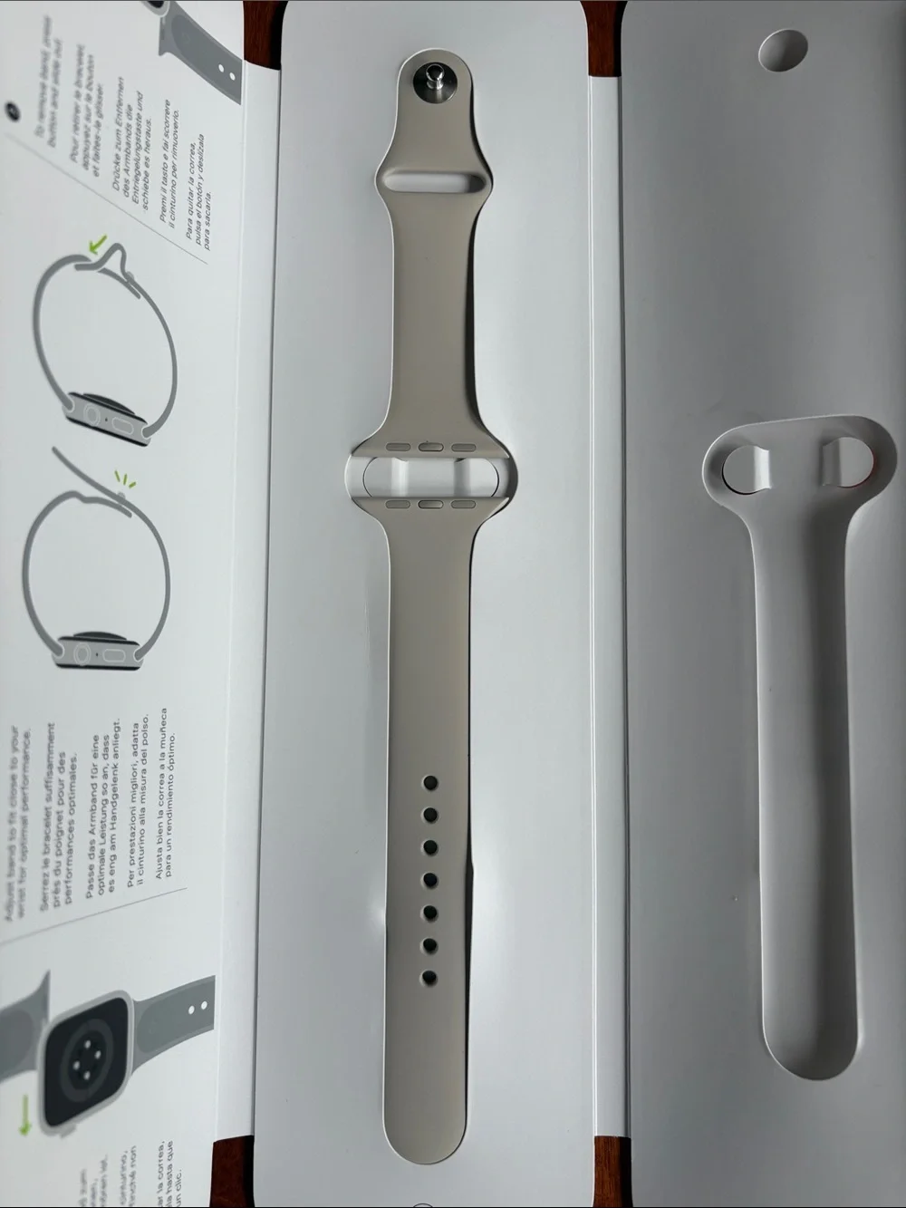 Apple Starlight Sport Band in Sandstone/Taupe